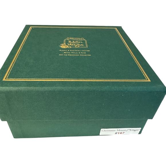 R John Wright #167 of 300 Mice Christmas Mouse - Ginger Complete Box & Cert - Picture 6 of 7